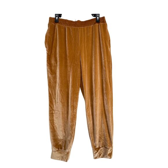 Fabletics Daria Velour Jogger Pants Brown L Soft Luxe Lounge Women’s Athleisure - Picture 5 of 6